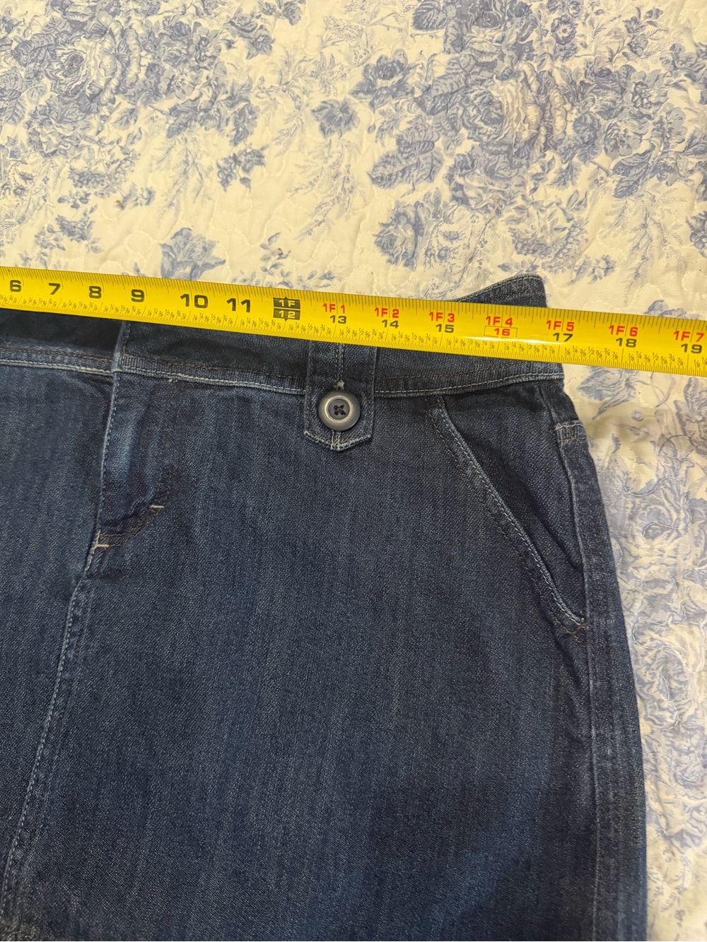 Elle Dark Blue Denim Mini Skirt - Picture 3 of 7